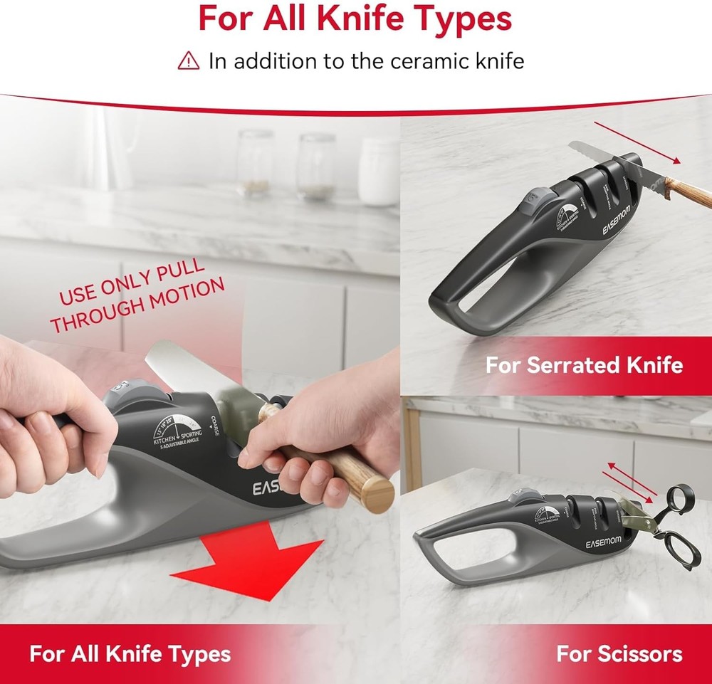Kitchen Knife Sharpener 5 Adjustable Sharpening Angle Handheld Pocket Knife