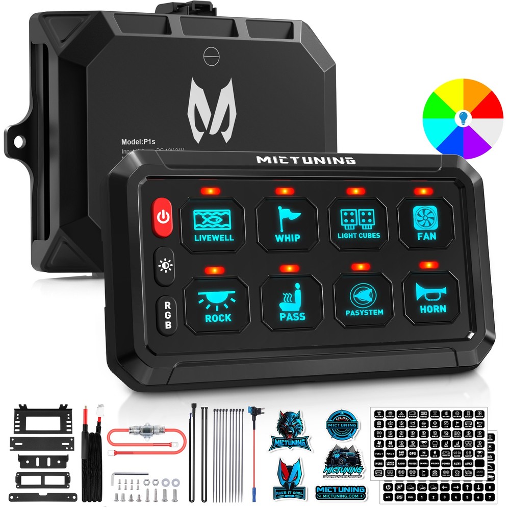P1S RGB Switch Panel Toggle Momentary Strobe Pulsed Switch Circuit Control Box