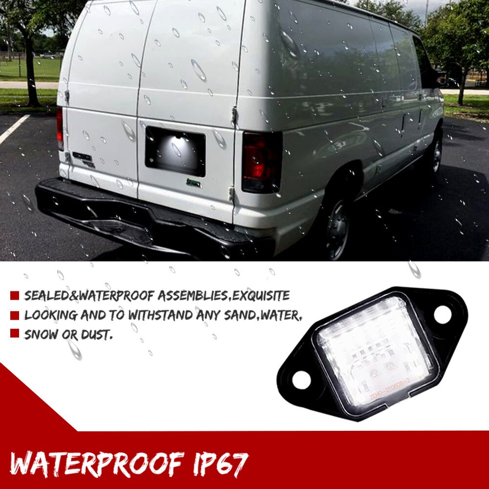 For Ford E150 E250 E350 E450 Econoline Van Bright White LED License Plate Light