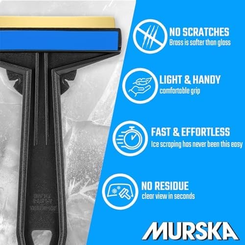 Brass Ice Scraper for Car Windshield Murska Original Fast Efficient Winter