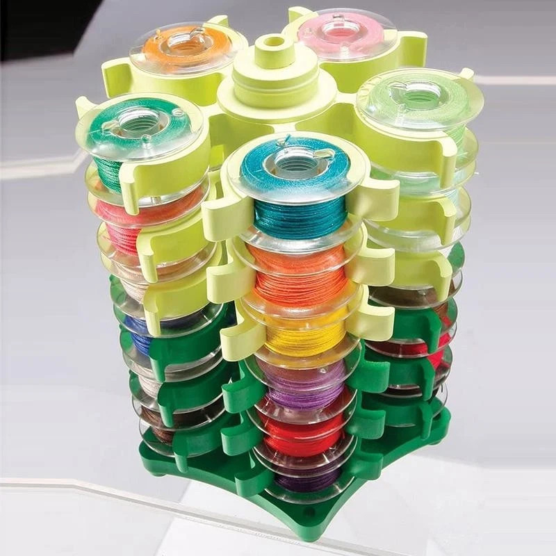 Storage Tower Stand for 30 Thread Spools Sewing Bobbin Organizer