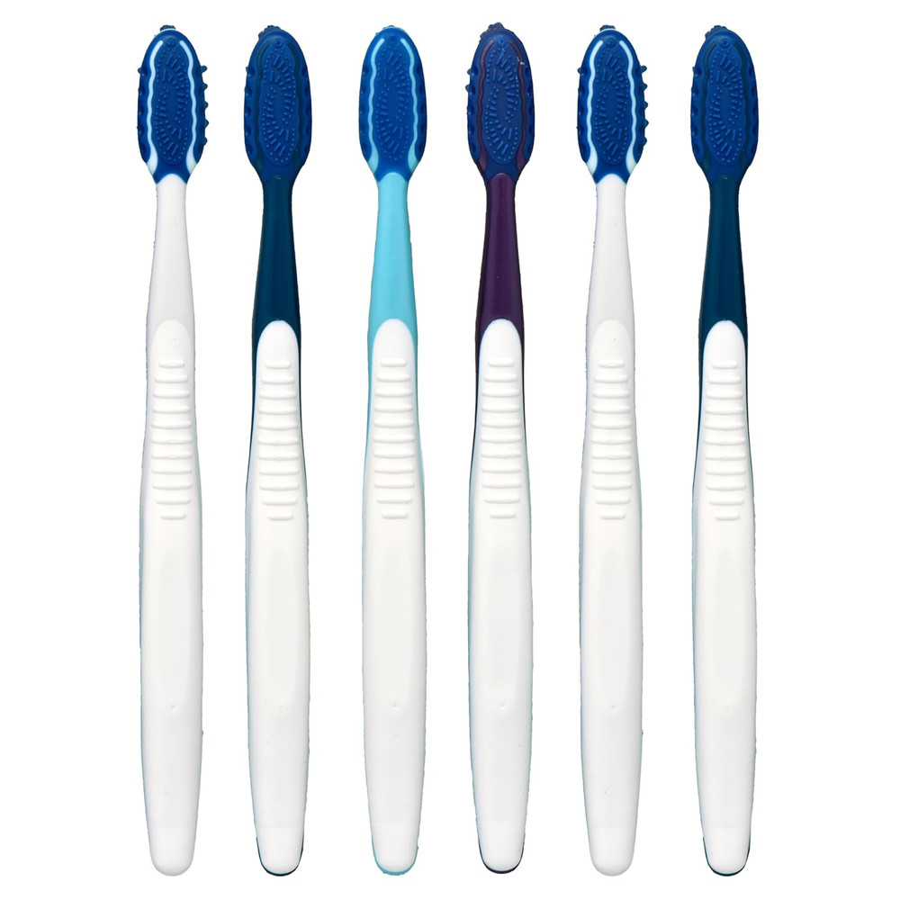 Pro Clean Cross Action Toothbrushes, Deep Plaque Removal, 6 Count