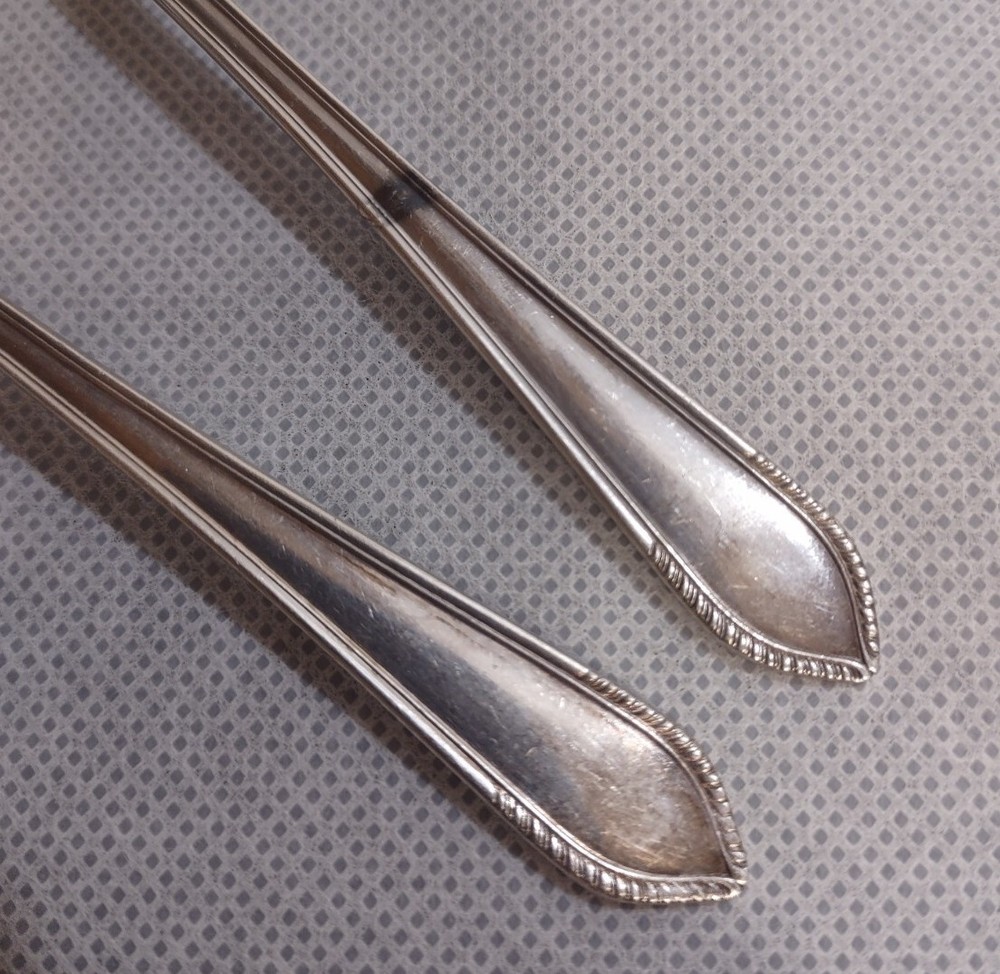 Int'l Silver Georgic Teaspoons 2 Silverplated 1938