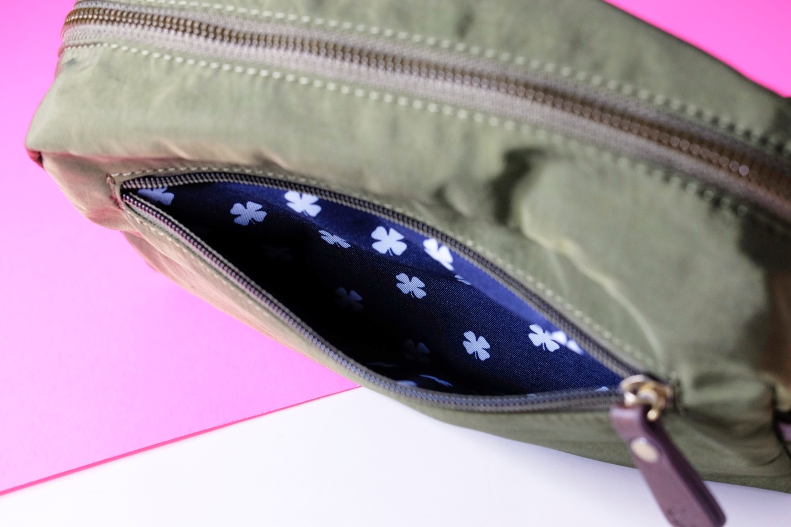 Lucky Brand Organizer Bag Travel Pack Toiletry Dopp Kit Olive Green