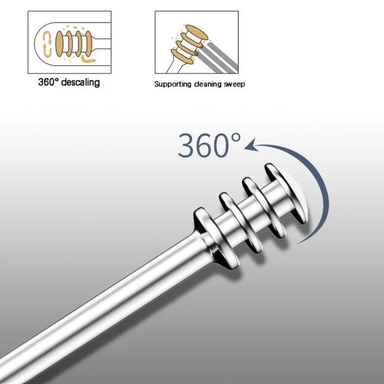 6pcs Stainless Steel Ear Wax Removal Spiral Cleaning Ear Wax Removal Tool Set