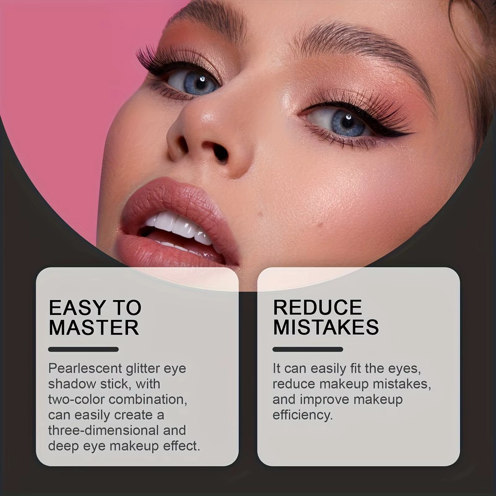 Eye Makeup Assistant - 2 Special Eyeshadow Brushes, Eyeshadow Tools, Quick