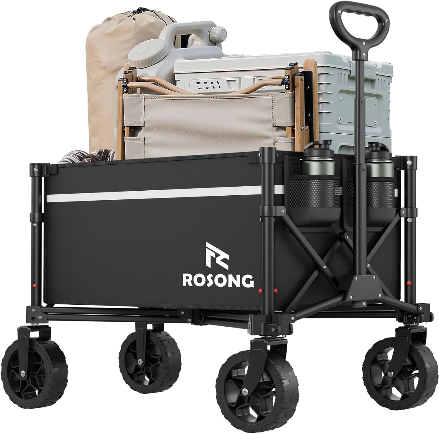 Collapsible Wagon Cart with Wheels Foldable - Folding Utility Heavy Duty Wagons