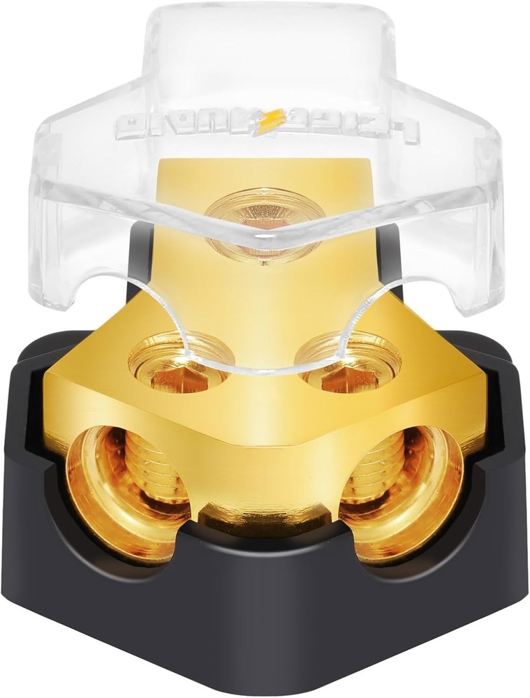 High Performance 2 Way Copper Power Distribution Block for Car Audio Systems