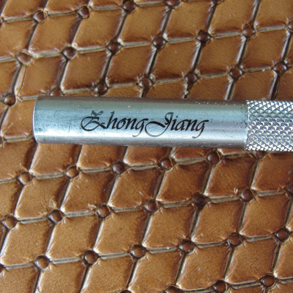 Small Button Tufted/Quilted Pattern Leather Stamp, Stainless Steel Leather Tool