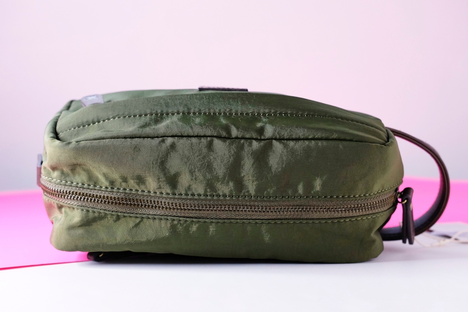 Lucky Brand Organizer Bag Travel Pack Toiletry Dopp Kit Olive Green