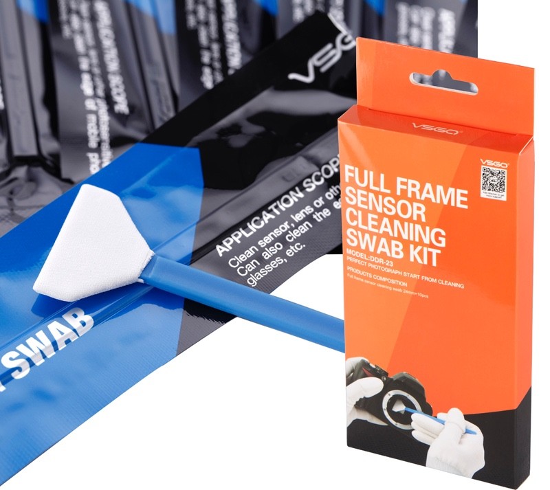 DDR-23  Camera Cleaning Kit: 10 pieces Full-Frame Sensor (24mm) Cleaning Swabs