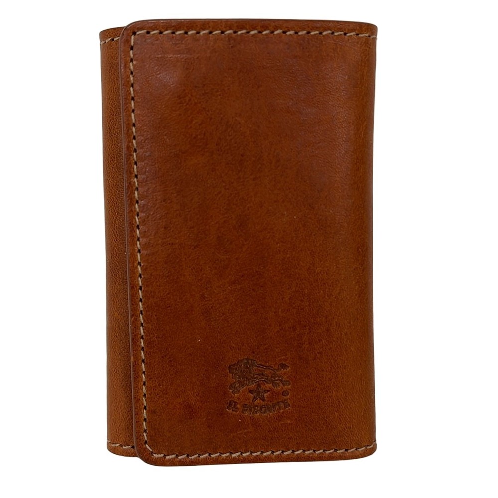 IL BISONTE SKH142 Dark Brown Leather Key Case