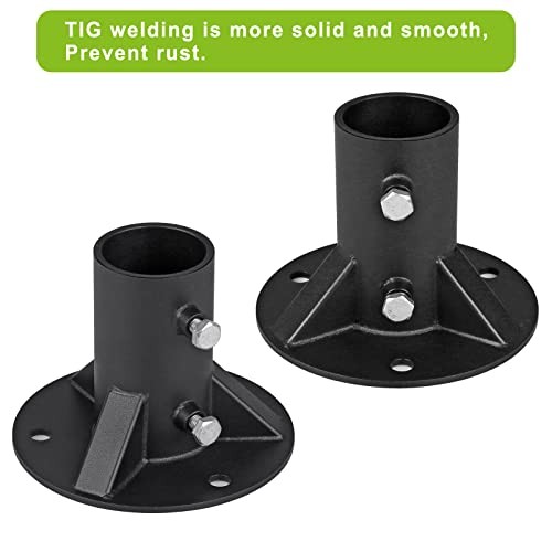 Chain Link Fence Pole Floor Flange, 2" Base Flange, Heavy Solid Fence Post
