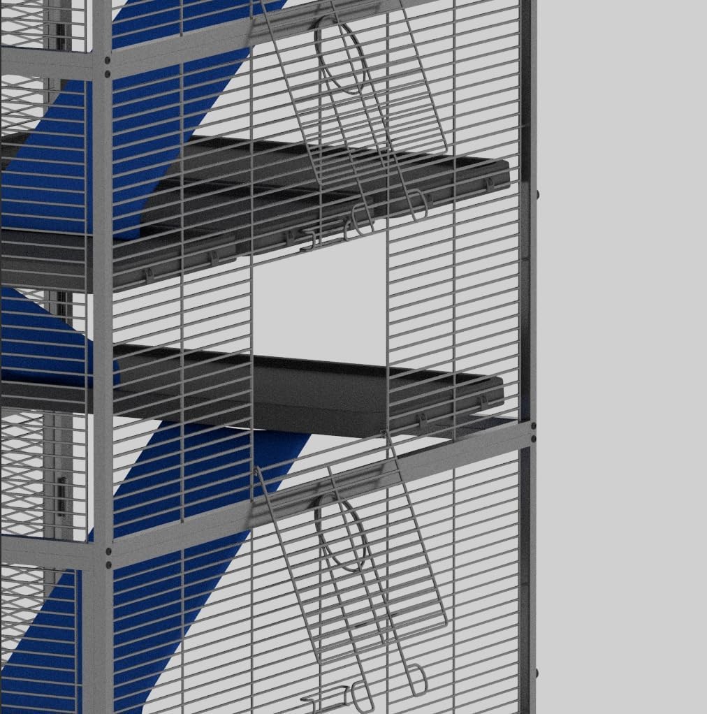 50" 6-Floor Critter Nation Cage Ferret Cage Chinchilla Rat Mice Squirrel Rabbit