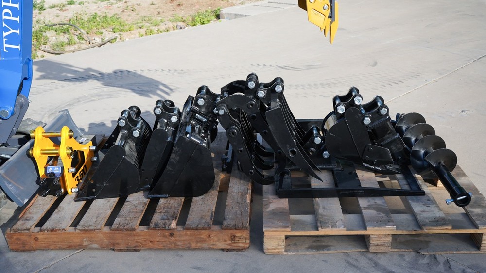 11-in-1 Mini Excavator Attachment Combo Kit  All Essential Tools for Worksites