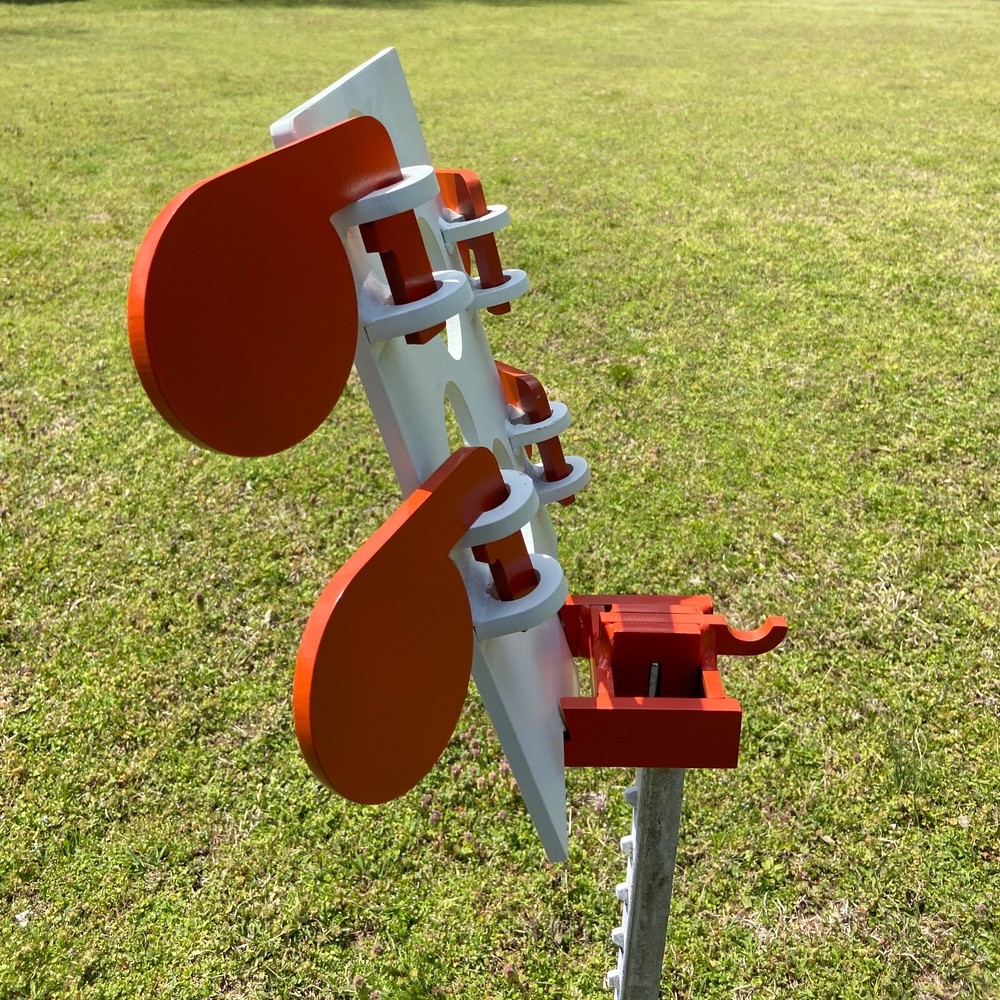 Stringer 3/8" AR500 Steel Hostage Reactive Dueling Tree Shooting Target T-post