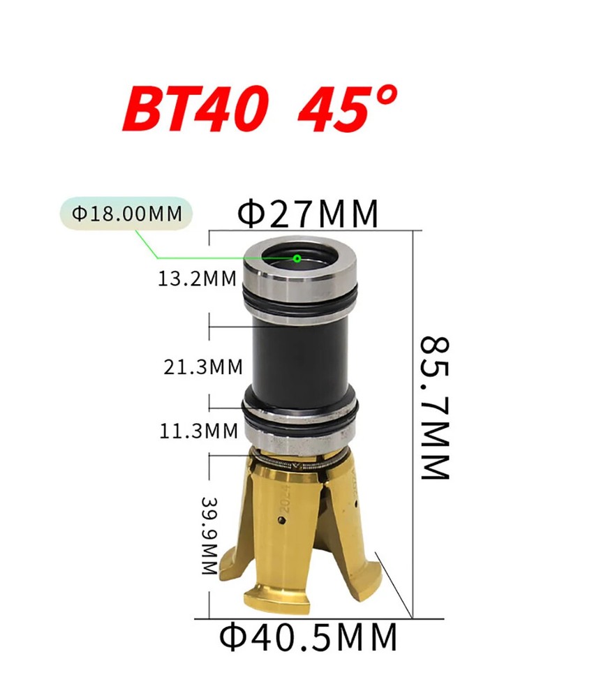 BT30 45 Degrees Gripper External Internal Threaded Spindle Claw Clamp 4 Petal