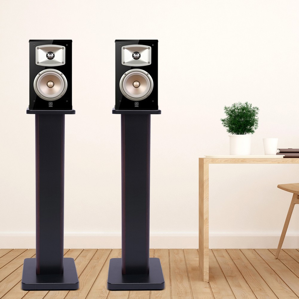 28in Computer Speaker Stands Surround Sound Effect Support Bookshelf 2 Pack