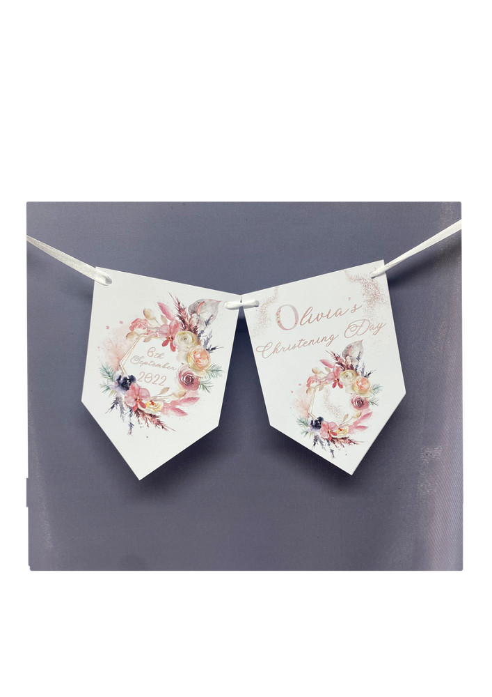 Personalised Christening Bunting Boho