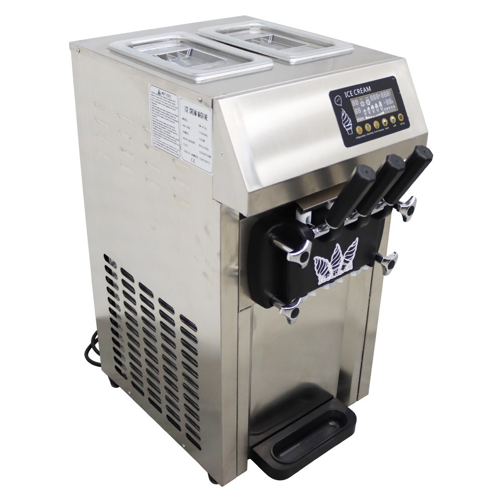 Automatic Soft Ice Cream Machine with Pre-cooling&Preservation Function 3Flavor