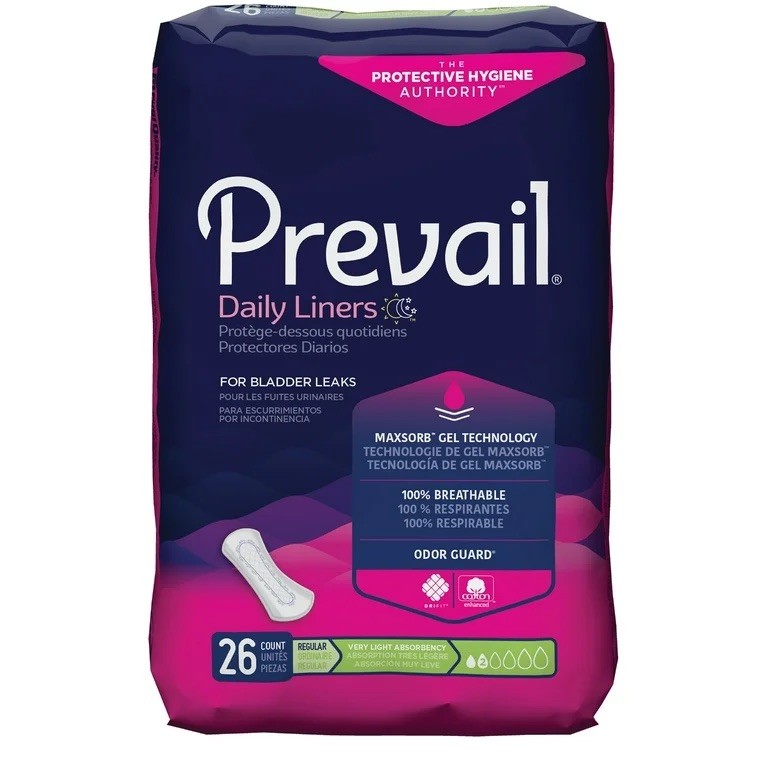 Prevail Daily Liners Bladder Leaks Regular Very Light Absorbency CASE 468 Liners
