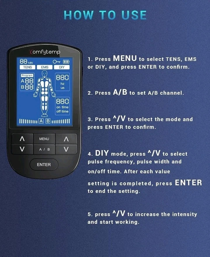 NEW Comfytemp Transcutaneous Electrical Nerve Stimulator