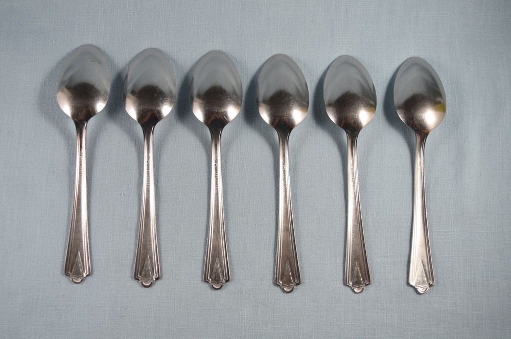 DS Stainless USA DS20 Triangle Tip 6 Teaspoons 6"