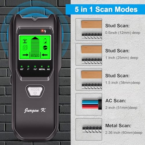 Stud Finder Wall Scanner, 5 in 1 Multifunction Stud Locator with Upgraded