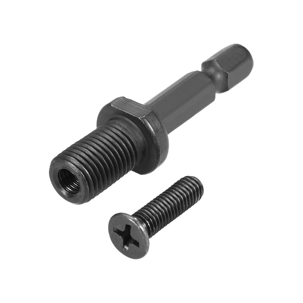 3pcs 3/8-24UNF Thread Keyless Drill Chuck Adapter Hex Shank for Impact Driver