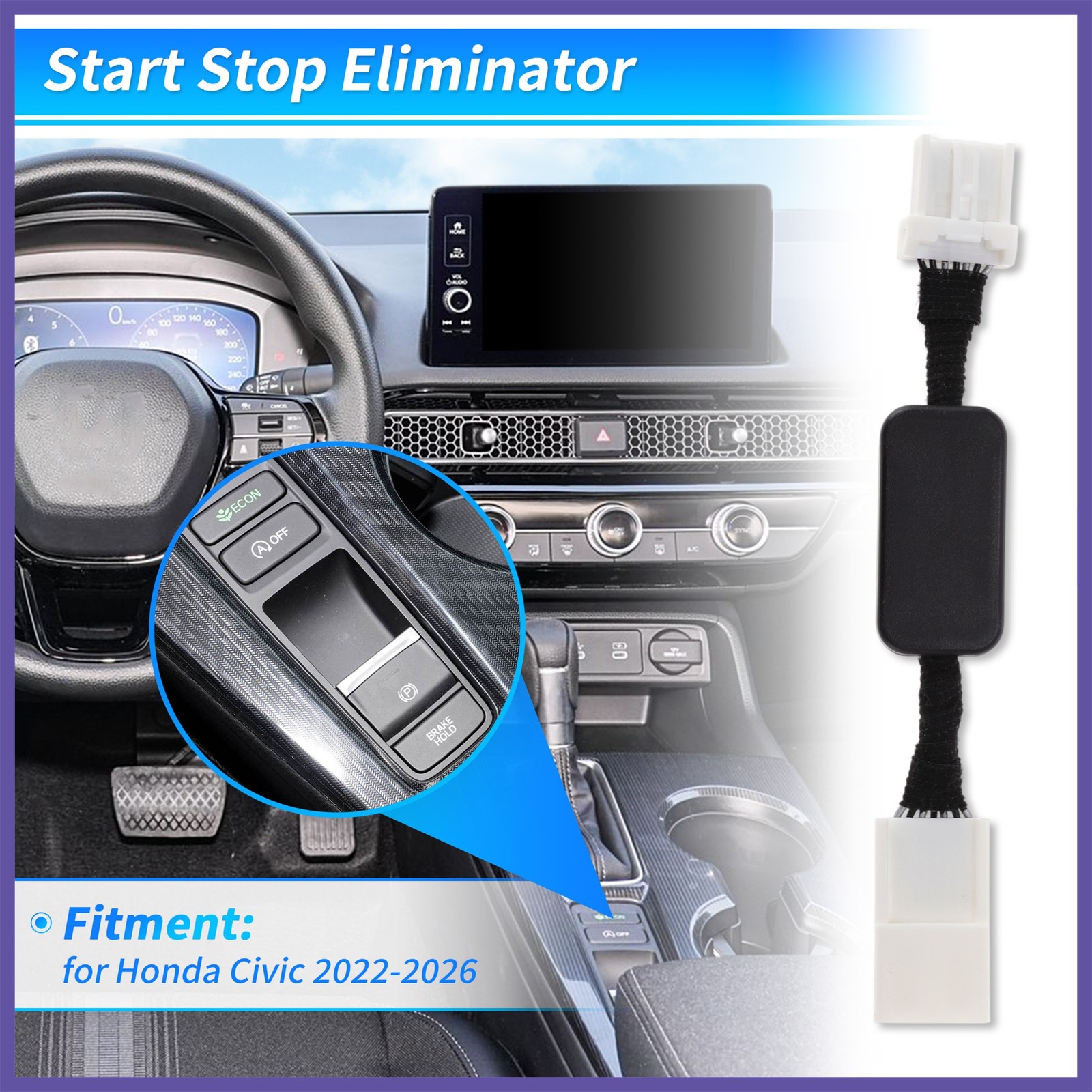 Auto Start Stop Eliminator for Honda Civic 22-26 Auto Start Stop Disable