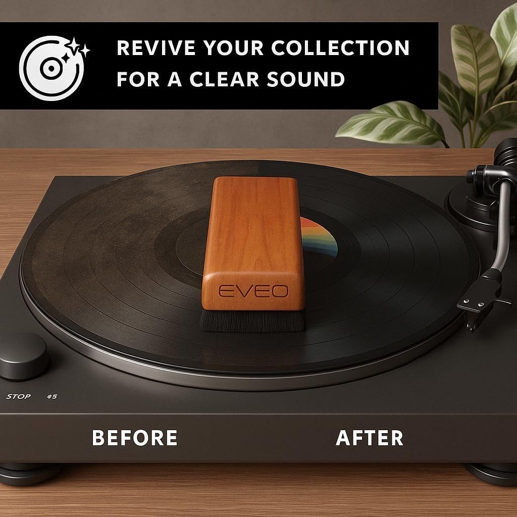 EVEO Vinyl Record Cleaning Kit - 4In1 Vinyl Record Cleaner Kit for Vinyl Records