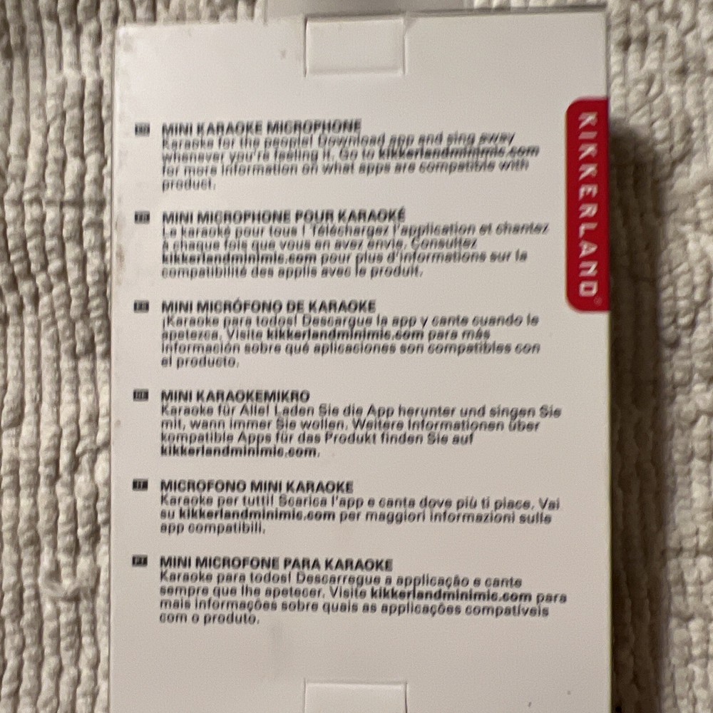 Karaoke Mini Silver microphone electronic in box