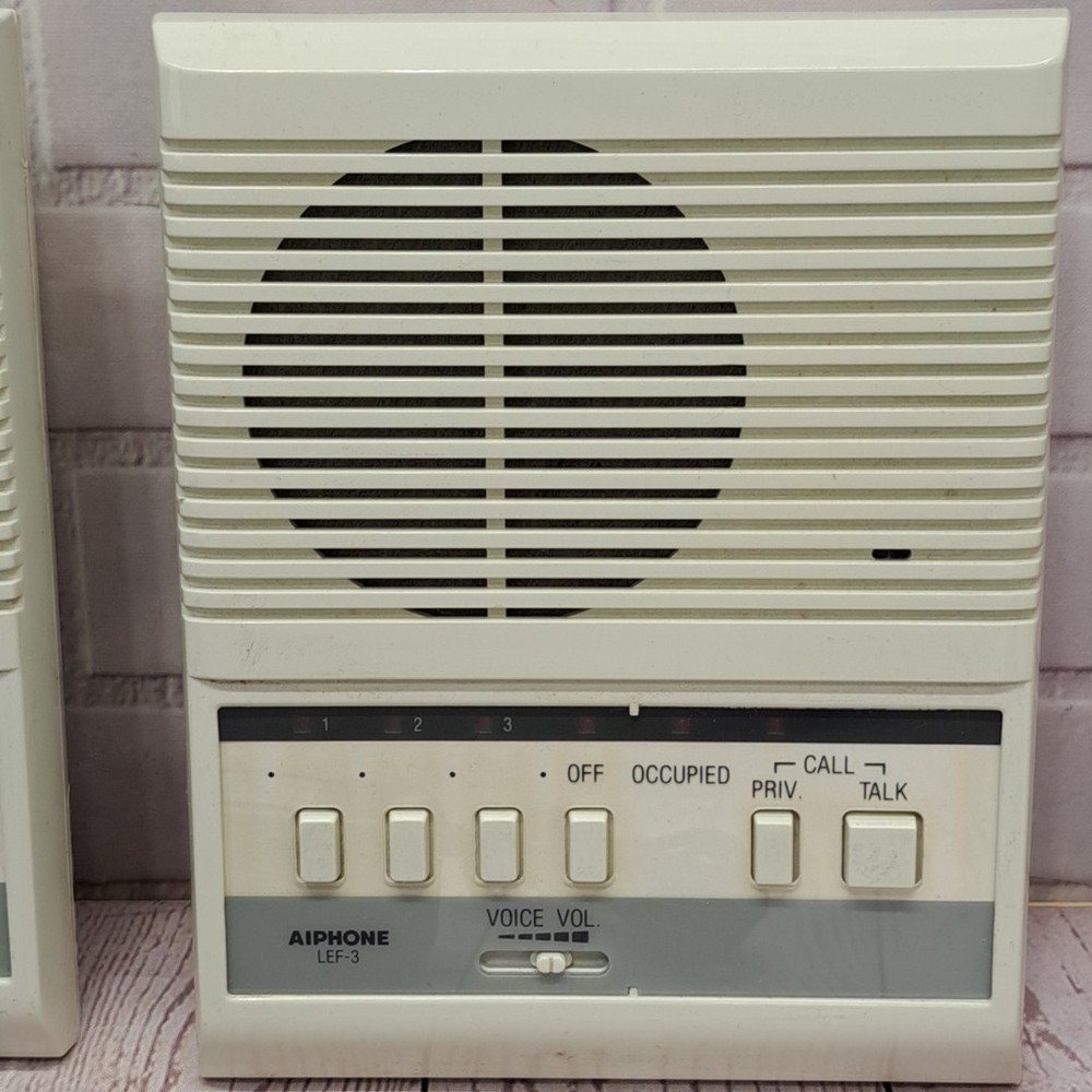 2- Aiphone LEF-3 Stations, 1- LE-D, Transformer Intercom System Lot