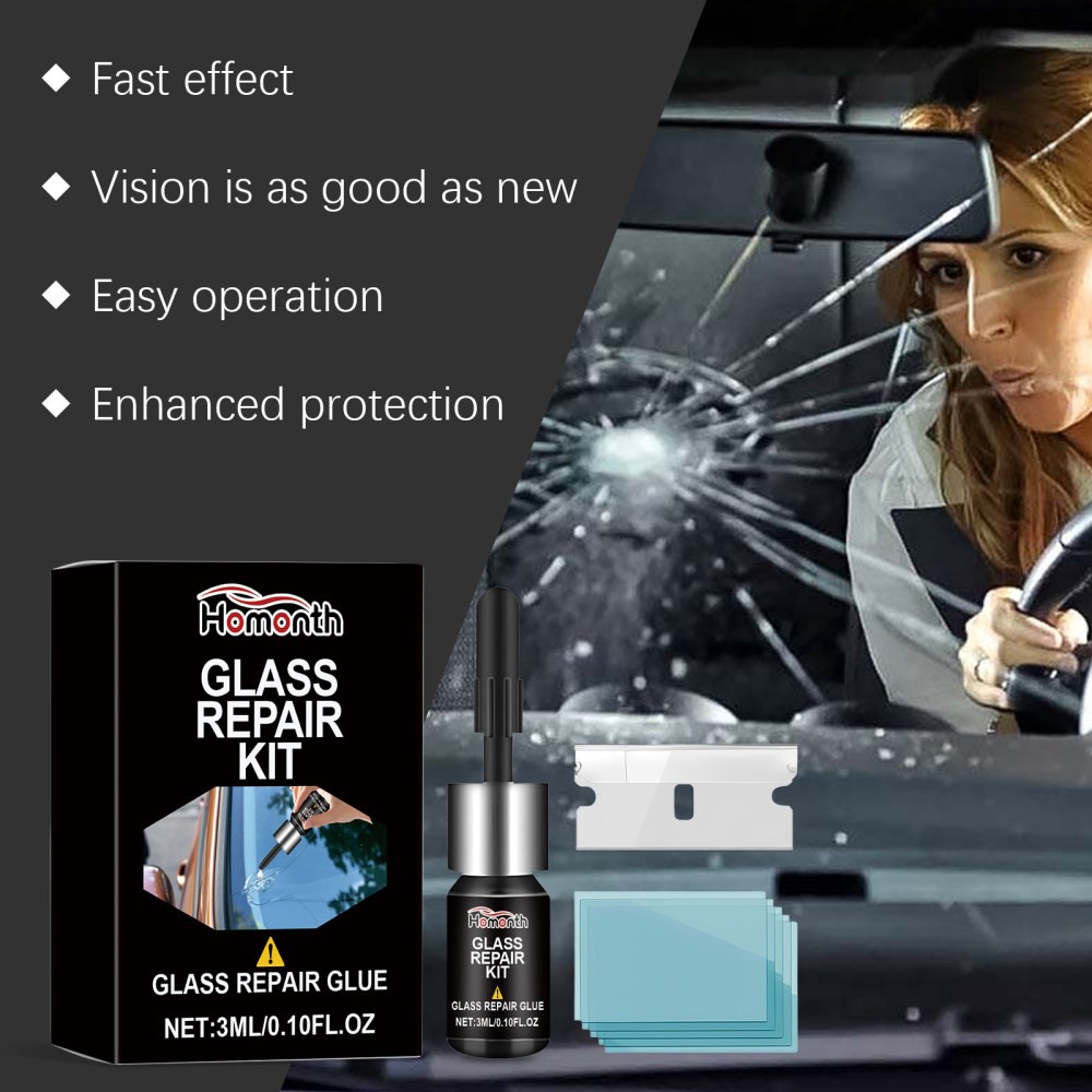 glass repair kit car windshield cra scratch clear vis