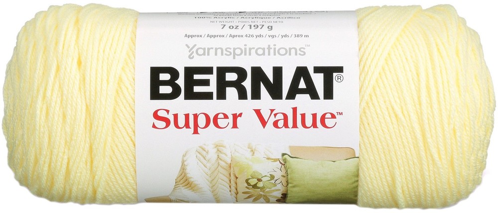 3 Pack - Bernat Super Value Solid Yarn-Yellow - 164053-7445