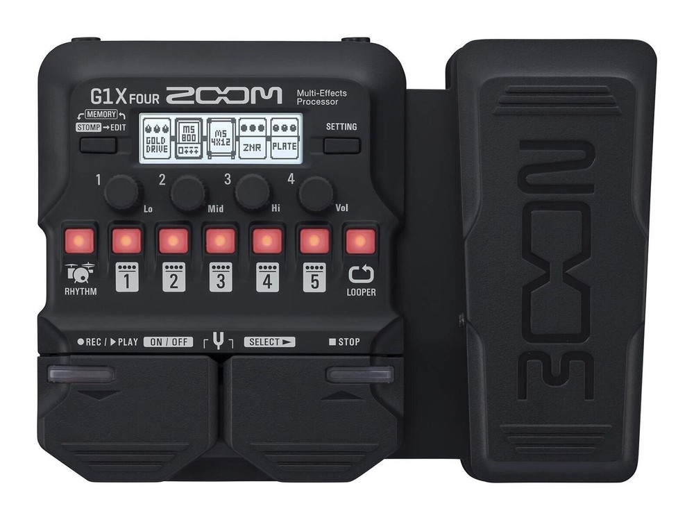Zoom G1X FOUR Guitar Multi-Effects Processor with Expression Pedal, With 70+ ...