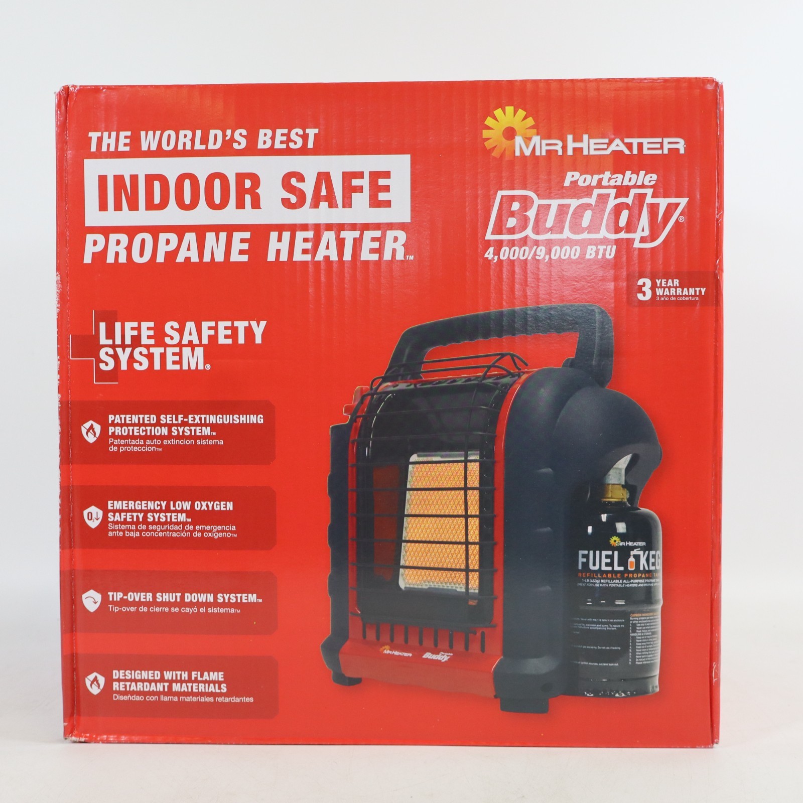 Mr Heater Buddy Heater MH9BX Portable Propane Heater 4000-9000 BTU Red/Black NEW