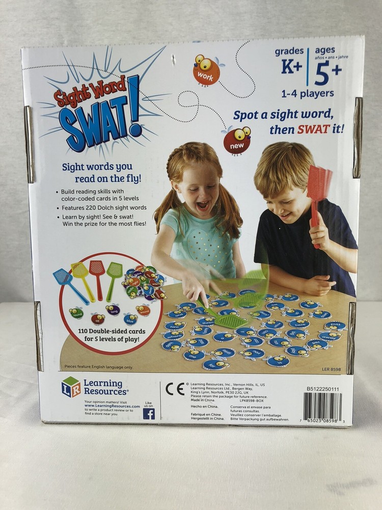 LEARNING RESOURCES SIGHT WORDS SWAT A SIGHT WORDS GAME 8598