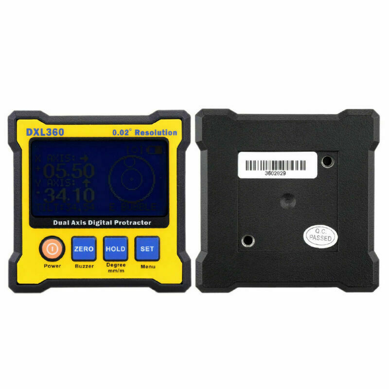 2.76“ Mini Dual Axis Digital Angle Protractor Magnetic Inclinometer Angle Finder