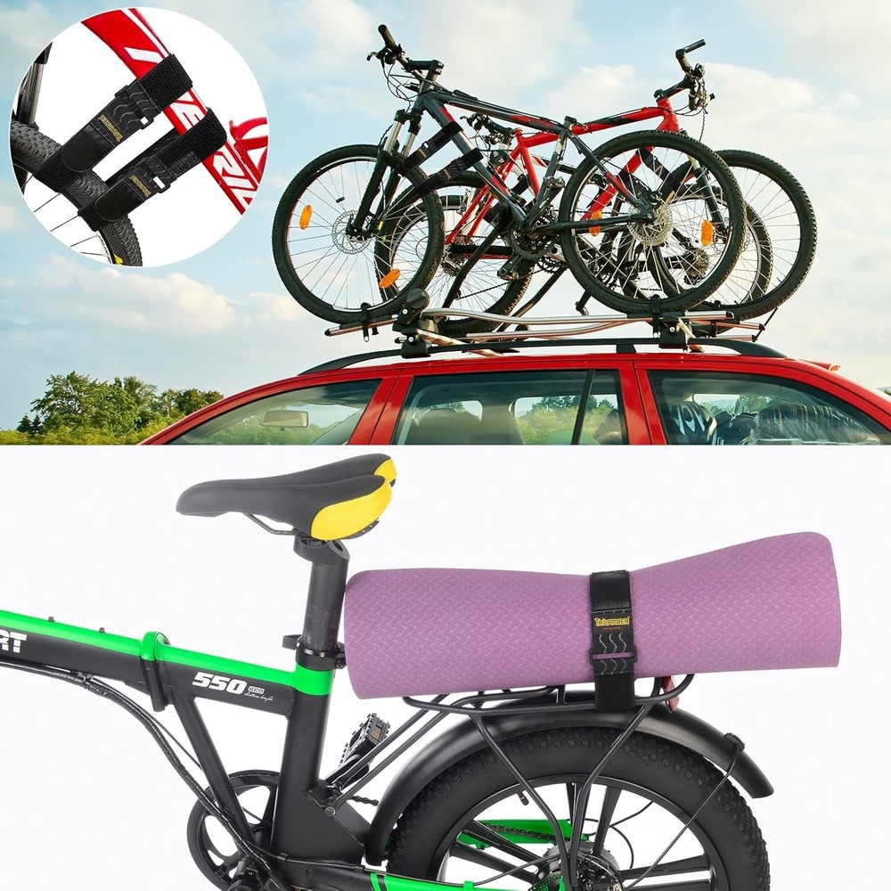 Versatile 2" x 18" Hook and Loop Storage Straps - 4 Pack with Anti-Slip Feature