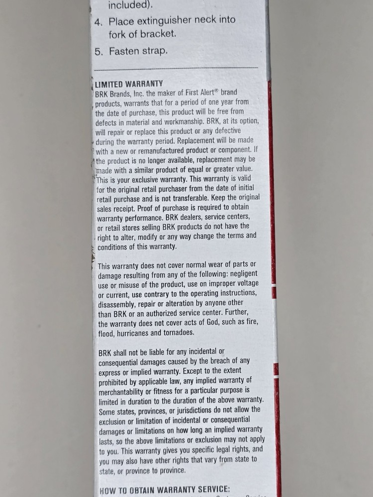 First Alert Fire Extinguisher Bracket for 2 lb - USCG Approved Mounting Solution