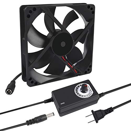 AC Powered Cooling Fan with Speed Controller for Ventilation Exhaust Projects