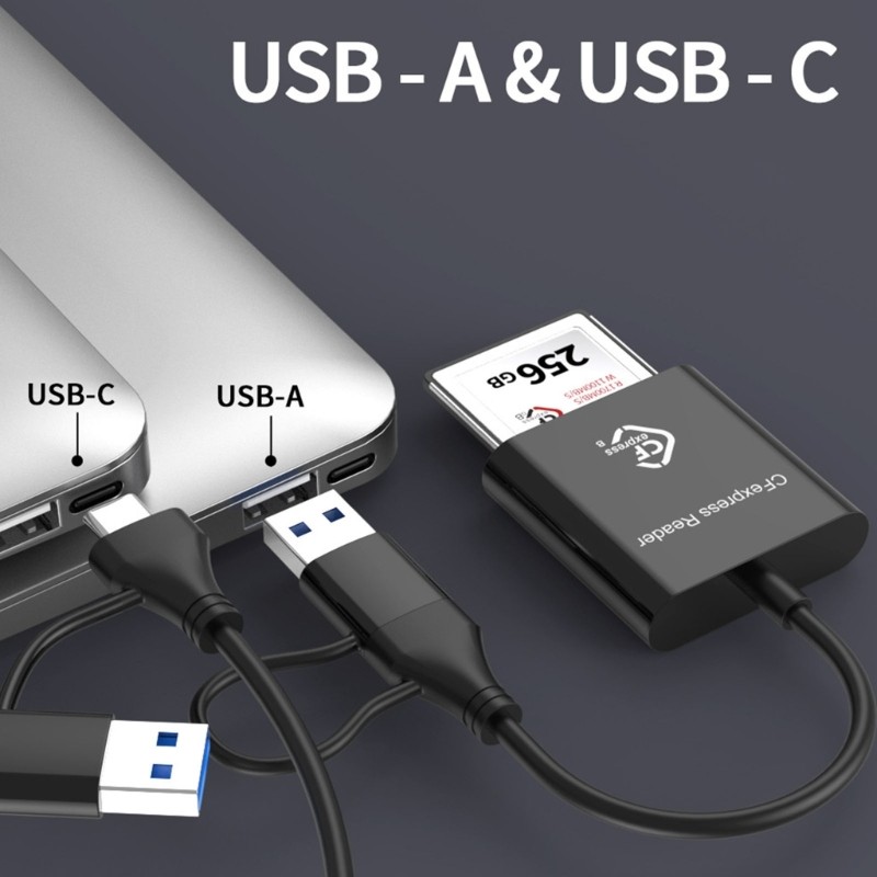 CFE B Card Reader 10Gbps USB3.2 Gen 2 Type C Memory Card Adapter