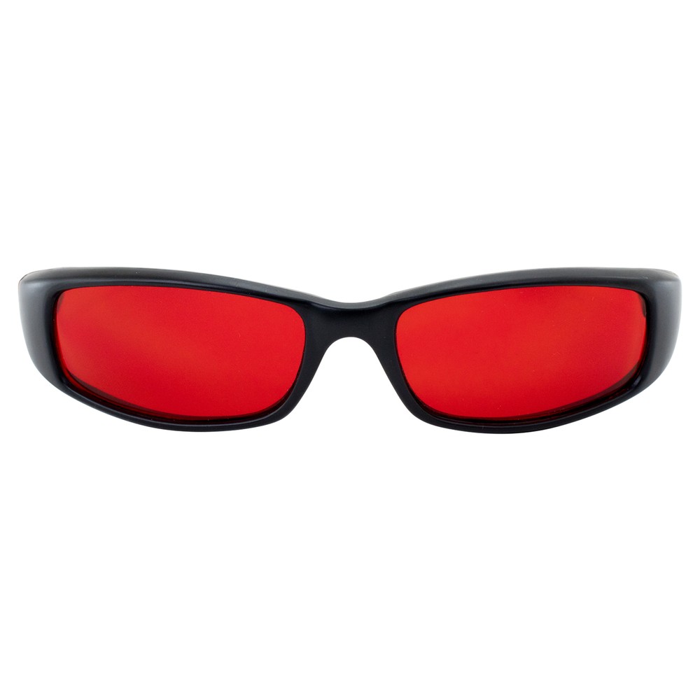 NEW ATTITUDE MOTORCYCLE GLASSES SUNGLASSES BLACK FRAMES SPRING HINGE RED LENS