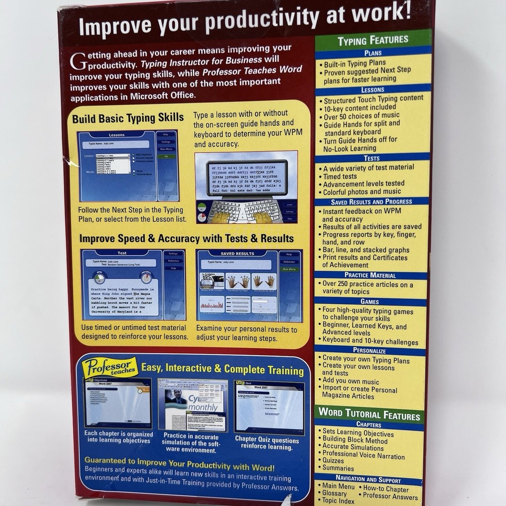 Typing Instruction For Business By Individual Software 2007