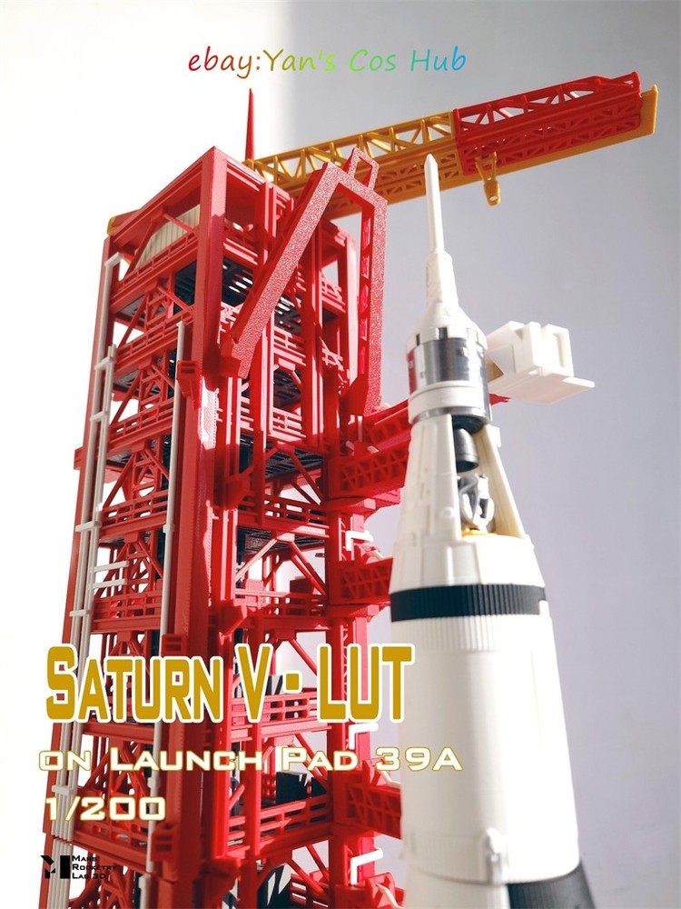 1/200 Scale Saturn V Rocket Launch Pad 3D Printed Model