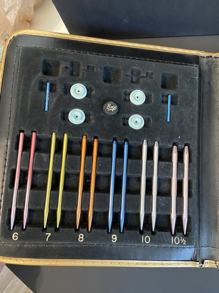 VINTAGE BOYE Needle Master Kit Circular Knitting Needle Set Case Incomplete
