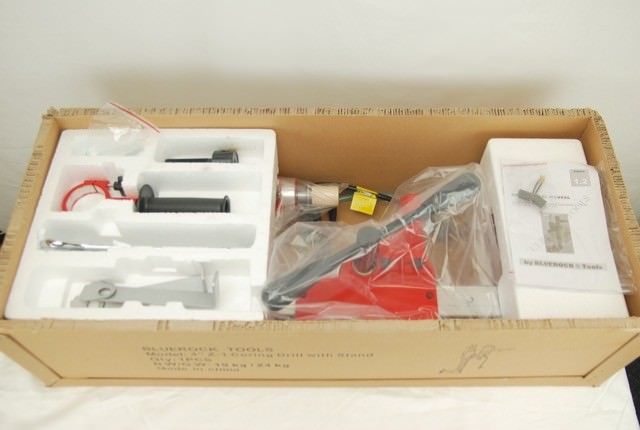 BLUEROCK ® TOOLS 4Z1WS CONCRETE CORING DRILL 2 SPEED W/ STAND & 2 CORE BITS