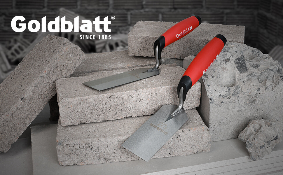 Goldblatt 2PIECES Industries Margin Trowel Set 6"X2" 5"X2" Masonry Flooring Tool