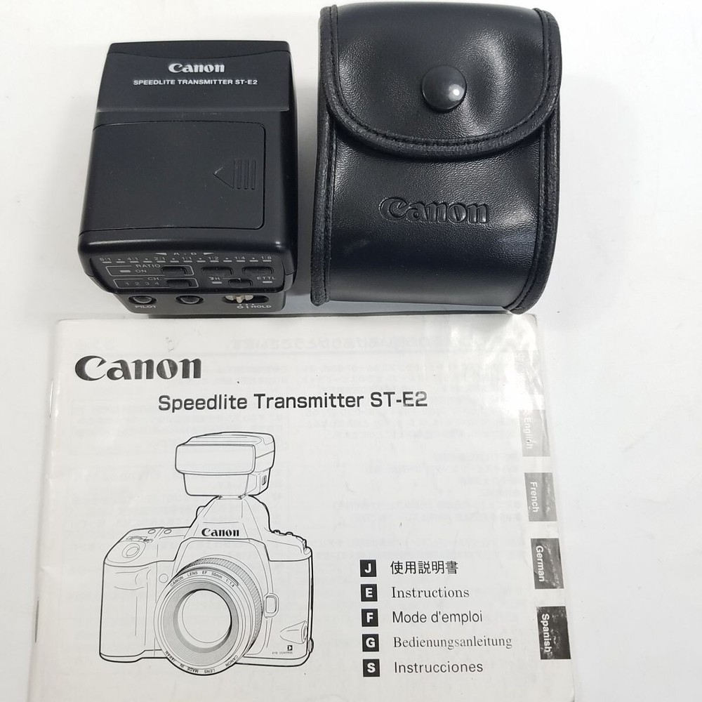 Canon Speedlite Transmitter ST-E2 with Case & Instructions Working